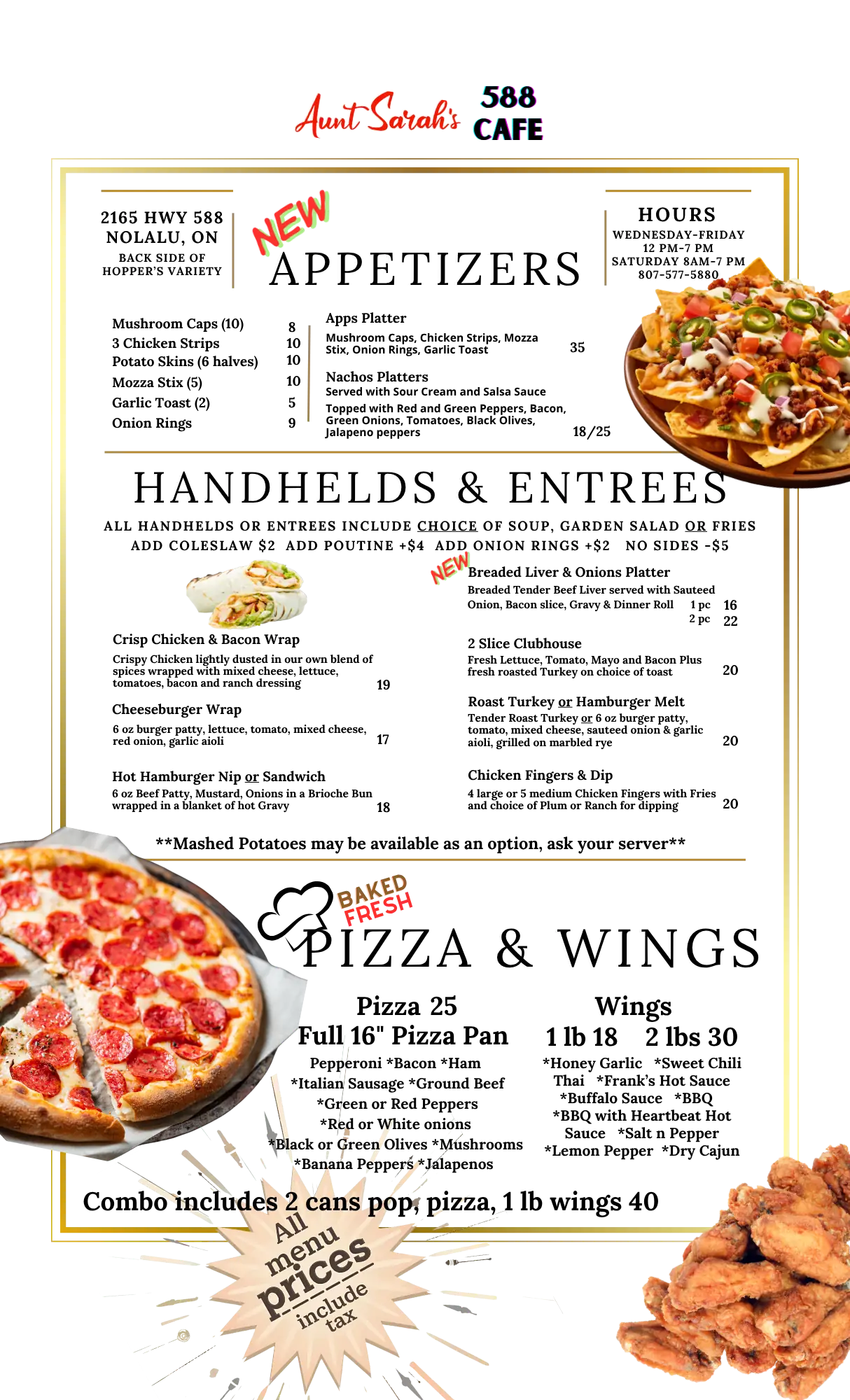 Aunt Sarah's 588 Café Menu - Page 2