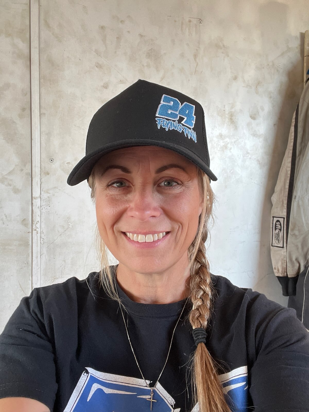 Fan wearing team hat